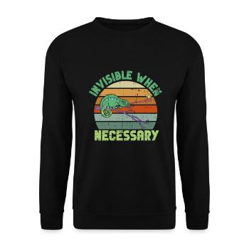 Cadeaux Caméléon - Sweat-shirt Unisexe - noir - Devant - Alina (178cm) & Michal (187cm)