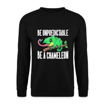 Chameleon Gifts - Unisex Pullover - Schwarz - Vorne - Alina (178cm) & Michal (187cm)