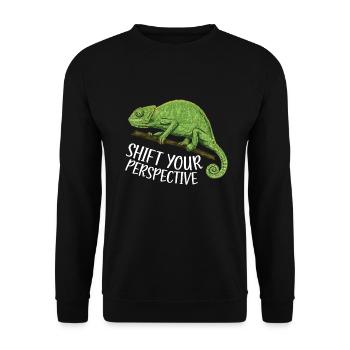 Chameleon Gifts - Unisex Pullover - Schwarz - Vorne - Alina (178cm) & Michal (187cm)