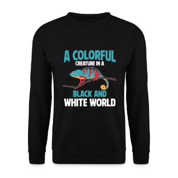 Chameleon Gifts - Unisex Sweatshirt - black - Front - Alina (178cm) & Michal (187cm)