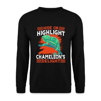 Chameleon Gifts - Unisex Pullover - Schwarz - Vorne - Alina (178cm) & Michal (187cm)