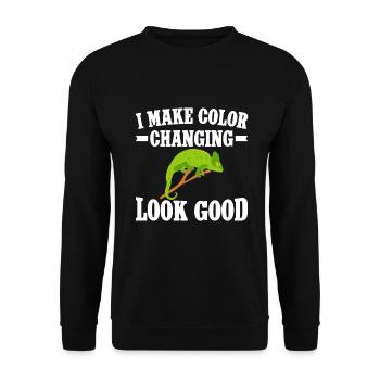 Chameleon Gifts - Unisex Sweatshirt - black - Front - Alina (178cm) & Michal (187cm)