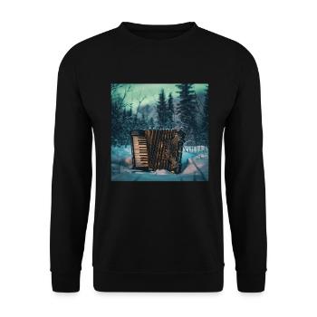 Akkordeon - Unisex Pullover - Schwarz - Vorne - Alina (178cm) & Michal (187cm)