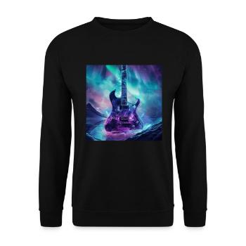 Gitarre - Unisex Pullover - Schwarz - Vorne - Alina (178cm) & Michal (187cm)