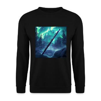 Querflöte - Unisex Pullover - Schwarz - Vorne - Alina (178cm) & Michal (187cm)