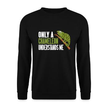 Chameleon Gifts - Unisex Pullover - Schwarz - Vorne - Alina (178cm) & Michal (187cm)