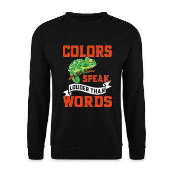 Chameleon Gifts - Unisex Pullover - Schwarz - Vorne - Alina (178cm) & Michal (187cm)