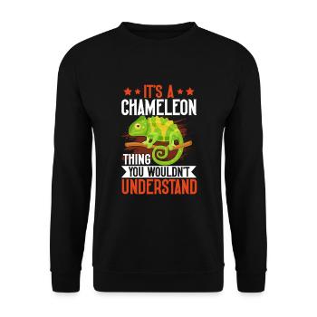 Chameleon Gifts - Unisex Pullover - Schwarz - Vorne - Alina (178cm) & Michal (187cm)