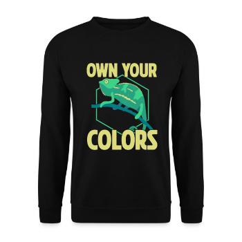 Chameleon Gifts - Unisex Sweatshirt - black - Front - Alina (178cm) & Michal (187cm)