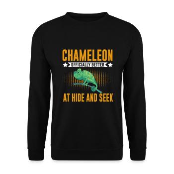 Cadeaux Caméléon - Sweat-shirt Unisexe - noir - Devant - Alina (178cm) & Michal (187cm)