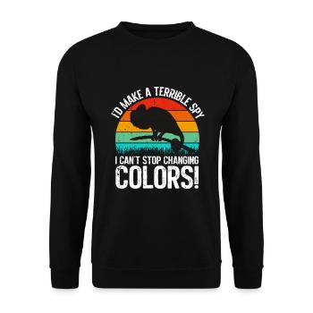 Chameleon Gifts - Unisex Pullover - Schwarz - Vorne - Alina (178cm) & Michal (187cm)