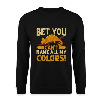 Chameleon Gifts - Unisex Pullover - Schwarz - Vorne - Alina (178cm) & Michal (187cm)
