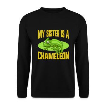 Chameleon Gifts - Unisex Sweatshirt - black - Front - Alina (178cm) & Michal (187cm)