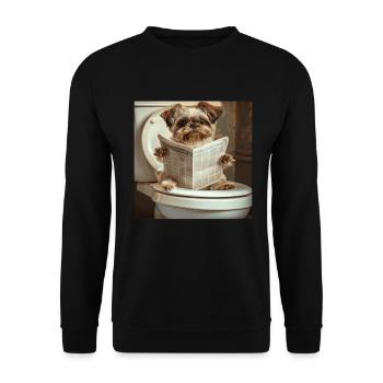 Shih Tzu - Unisex Pullover - Schwarz - Vorne - Alina (178cm) & Michal (187cm)