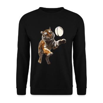 Tiger - Unisex Pullover - Schwarz - Vorne - Alina (178cm) & Michal (187cm)
