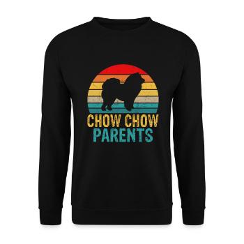Chow Chow Gifts - Unisex Pullover - Schwarz - Vorne - Alina (178cm) & Michal (187cm)