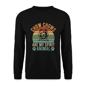 Chow Chow Gifts - Unisex Pullover - Schwarz - Vorne - Alina (178cm) & Michal (187cm)