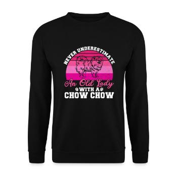 Chow Chow Gifts - Unisex Pullover - Schwarz - Vorne - Alina (178cm) & Michal (187cm)