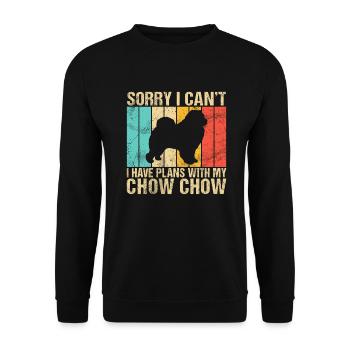 Chow Chow Gifts - Unisex Pullover - Schwarz - Vorne - Alina (178cm) & Michal (187cm)