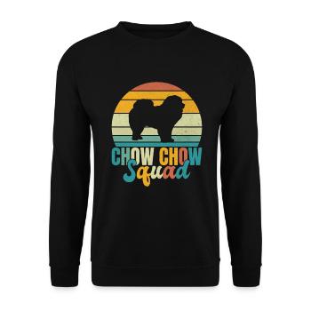 Chow Chow Gifts - Unisex Pullover - Schwarz - Vorne - Alina (178cm) & Michal (187cm)
