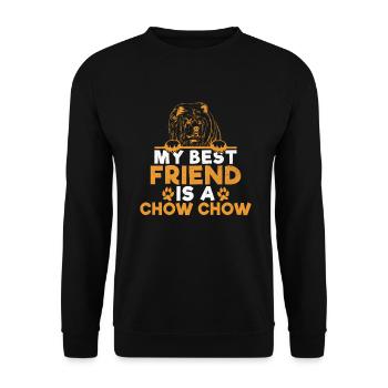 Chow Chow Gifts - Unisex Pullover - Schwarz - Vorne - Alina (178cm) & Michal (187cm)