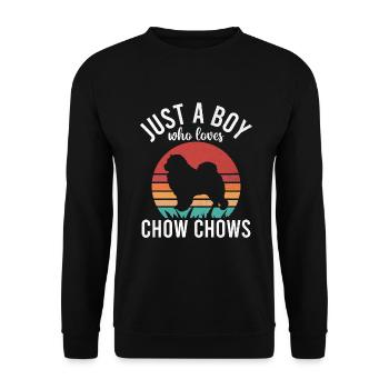 Chow Chow Gifts - Unisex Pullover - Schwarz - Vorne - Alina (178cm) & Michal (187cm)