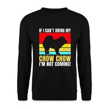 Chow Chow Gifts - Unisex Sweatshirt - black - Front - Alina (178cm) & Michal (187cm)