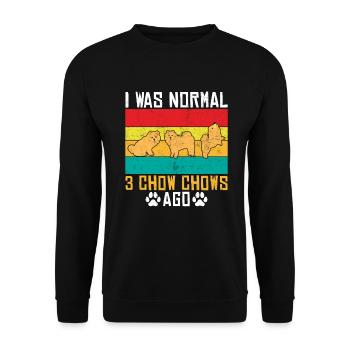 Chow Chow Gifts - Unisex Sweatshirt - black - Front - Alina (178cm) & Michal (187cm)