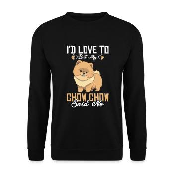 Chow Chow Gifts - Unisex Pullover - Schwarz - Vorne - Alina (178cm) & Michal (187cm)