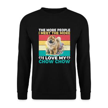 Chow Chow Gifts - Unisex Pullover - Schwarz - Vorne - Alina (178cm) & Michal (187cm)