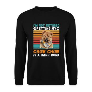 Cadeaux Chow Chow - Sweat-shirt Unisexe - noir - Devant - Alina (178cm) & Michal (187cm)