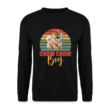 Chow Chow Gifts - Unisex Sweatshirt - black - Front - Alina (178cm) & Michal (187cm)