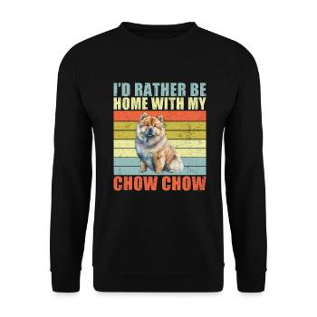 Chow Chow Gifts - Unisex Pullover - Schwarz - Vorne - Alina (178cm) & Michal (187cm)