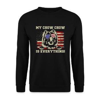 Cadeaux Chow Chow - Sweat-shirt Unisexe - noir - Devant - Alina (178cm) & Michal (187cm)