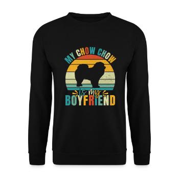 Cadeaux Chow Chow - Sweat-shirt Unisexe - noir - Devant - Alina (178cm) & Michal (187cm)