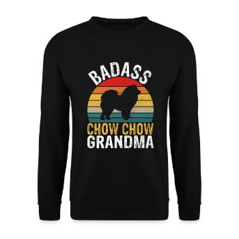 Chow Chow Gifts - Unisex Sweatshirt - black - Front - Alina (178cm) & Michal (187cm)