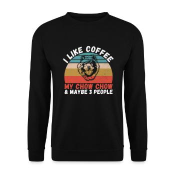 Chow Chow Gifts - Unisex Pullover - Schwarz - Vorne - Alina (178cm) & Michal (187cm)
