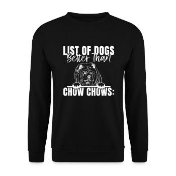 Chow Chow Gifts - Unisex Pullover - Schwarz - Vorne - Alina (178cm) & Michal (187cm)