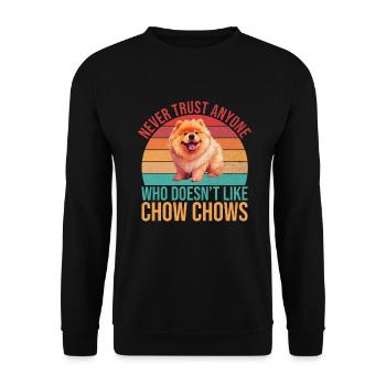Chow Chow Gifts - Unisex Sweatshirt - black - Front - Alina (178cm) & Michal (187cm)