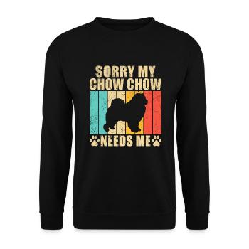 Chow Chow Gifts - Unisex Pullover - Schwarz - Vorne - Alina (178cm) & Michal (187cm)