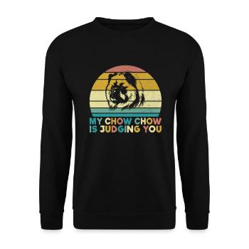 Chow Chow Gifts - Unisex Pullover - Schwarz - Vorne - Alina (178cm) & Michal (187cm)