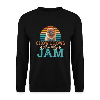 Chow Chow Gifts - Unisex Sweatshirt - black - Front - Alina (178cm) & Michal (187cm)