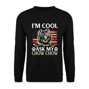 Chow Chow Gifts - Unisex Sweatshirt - black - Front - Alina (178cm) & Michal (187cm)