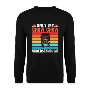 Chow Chow Gifts - Unisex Sweatshirt - black - Front - Alina (178cm) & Michal (187cm)