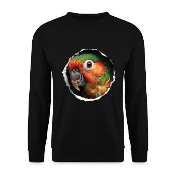 Sittiche - Unisex Pullover - Schwarz - Vorne - Alina (178cm) & Michal (187cm)