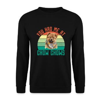 Chow Chow Gifts - Unisex Sweatshirt - black - Front - Alina (178cm) & Michal (187cm)