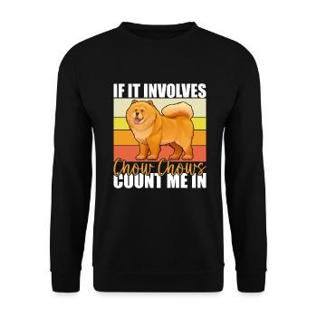 Chow Chow Gifts - Unisex Pullover - Schwarz - Vorne - Alina (178cm) & Michal (187cm)