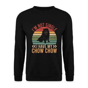 Chow Chow Gifts - Unisex Pullover - Schwarz - Vorne - Alina (178cm) & Michal (187cm)