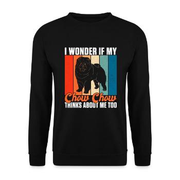 Chow Chow Gifts - Unisex Pullover - Schwarz - Vorne - Alina (178cm) & Michal (187cm)