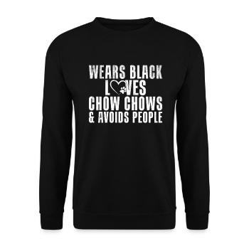 Chow Chow Gifts - Unisex Pullover - Schwarz - Vorne - Alina (178cm) & Michal (187cm)